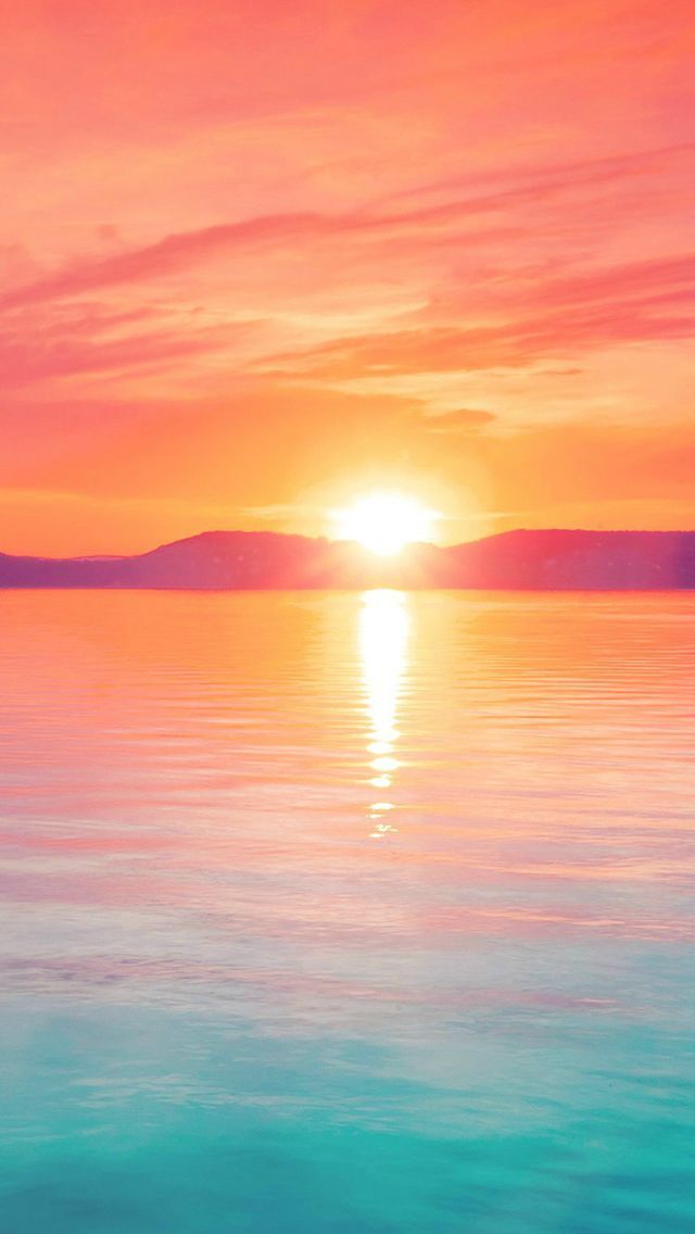 Sunset Night Lake Water Sky Red Flare #iPhone #5s #wallpaper ...