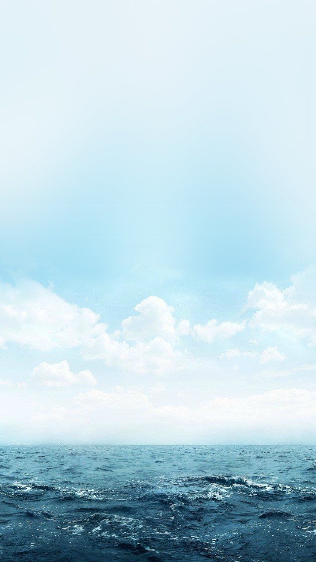 FREEIOS7 | ocean-blue-sky-blue - parallax HD iPhone iPad wallpaper