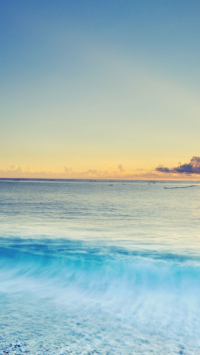 Ocean Wave And Sunset iPhone 5 Wallpaper | ID: 21866