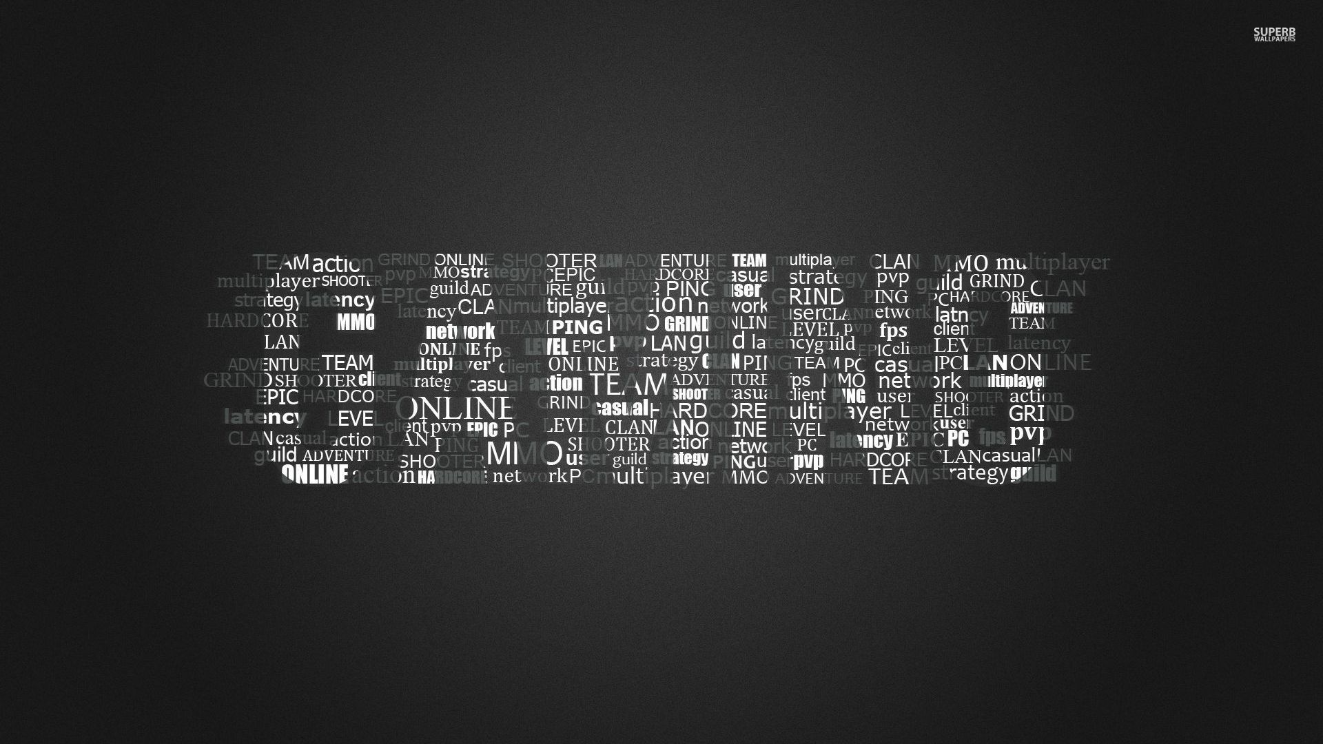HD Gaming Typography Gamer 1920×1080 Wallpaper Full Size ...