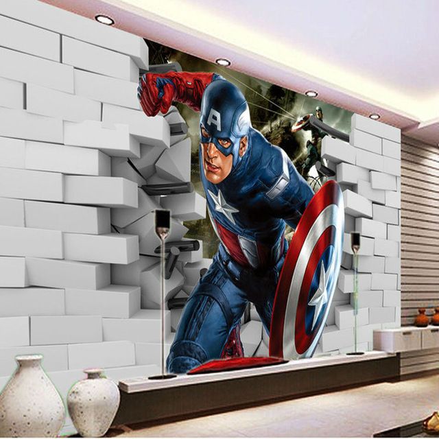 3D Captain America Wallpaper Avengers Photo Wallpaper Cool Wall ...