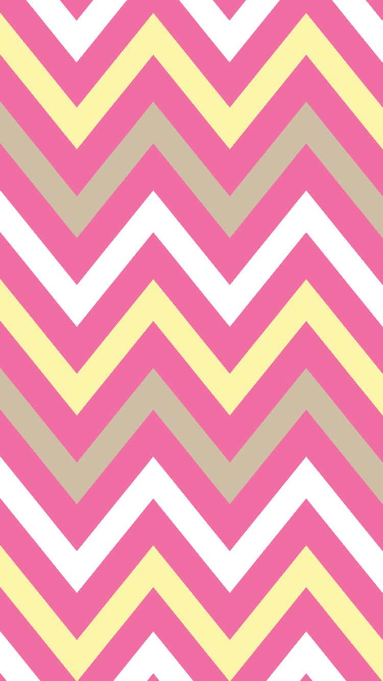 Cool Yellow and Bright Pink Thin Chevron iPhone 6 Wallpaper - DIY