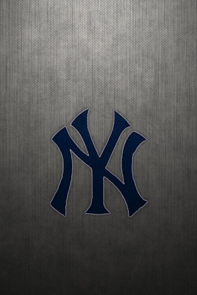 New York Yankees Logo on Gray Mesh WP2 by drouell on DeviantArt