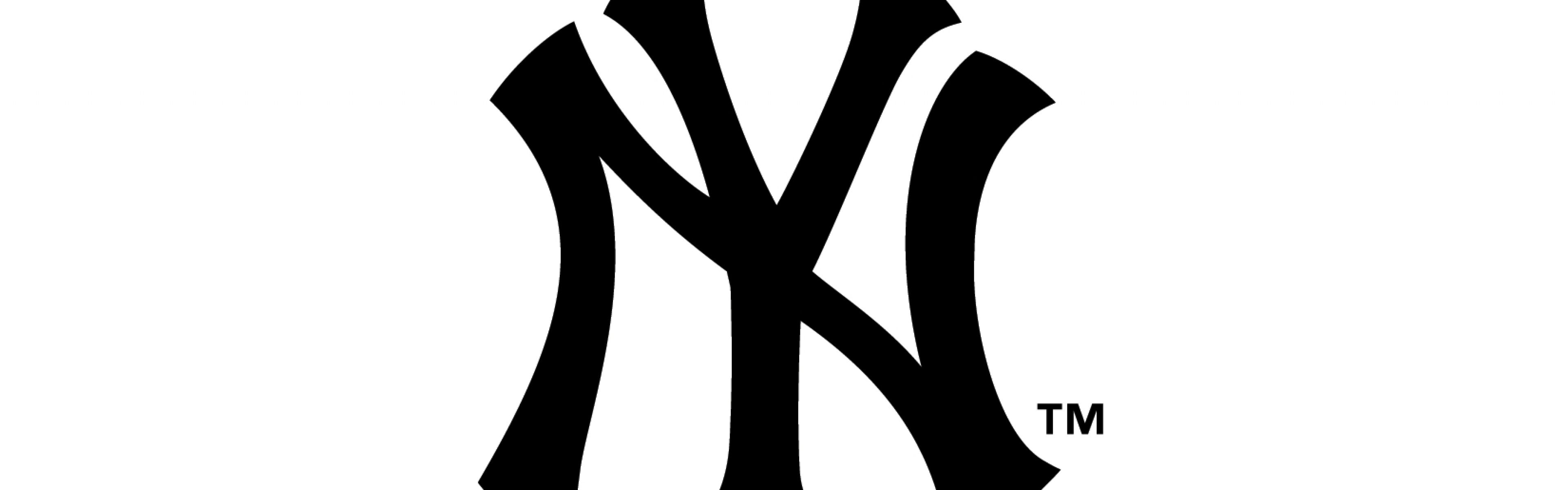 Download Wallpaper 3840x1200 New york yankees, Logo, Famous brand ...