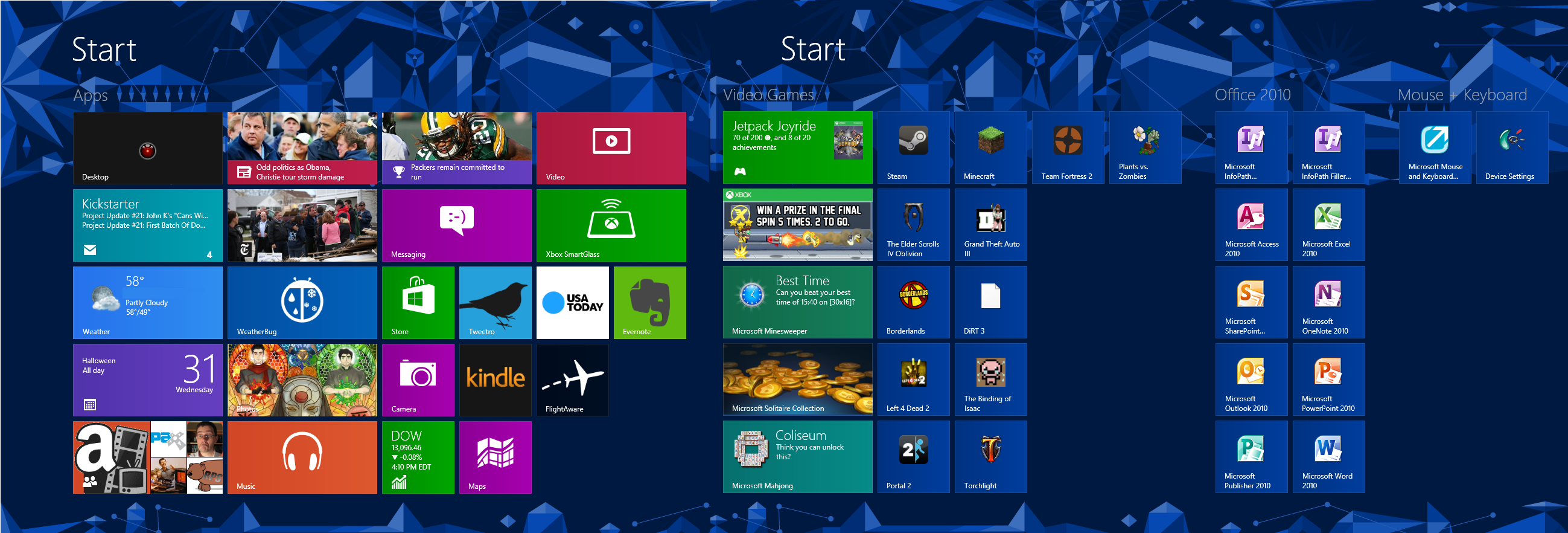 Share your Windows 8 start screen - General Discussion - Giant Bomb