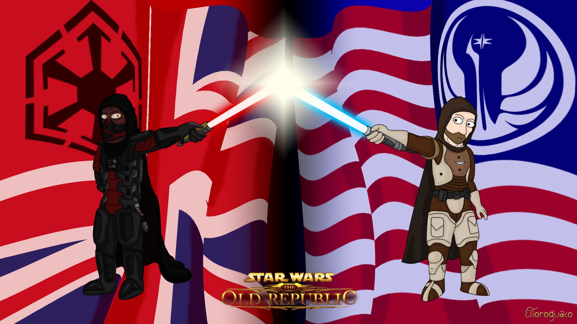 STAR WARS The Old Republic - swtor Faction Wallpaper comic style