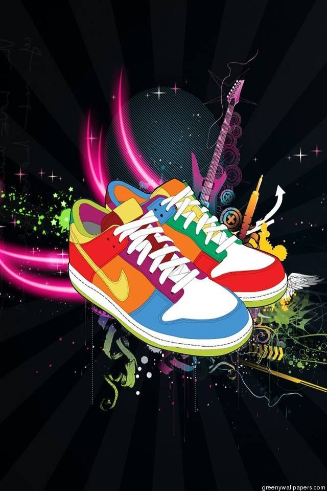 Color Nike Sneakers Hd Iphone 640x960