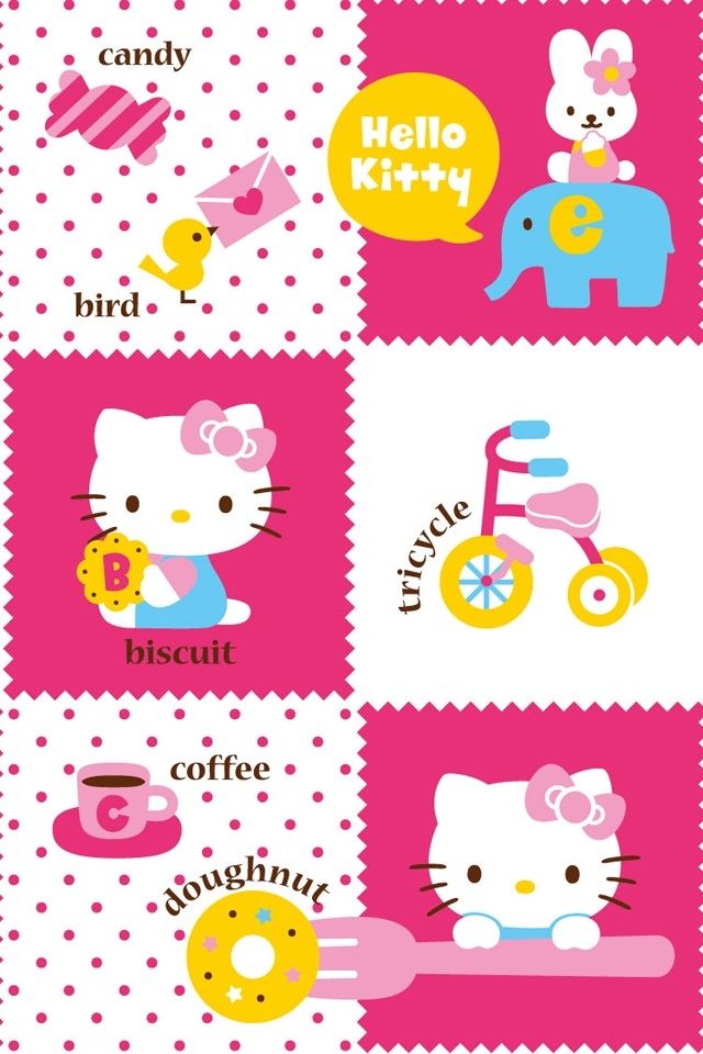 Cute Hello Kitty Tricycle Iphone 4 Wallpapers Free 640x960 New Hd