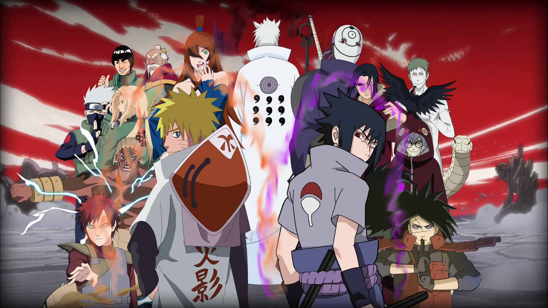 Naruto Shippuden Characters Desktop Background HD 1920x1080 ...