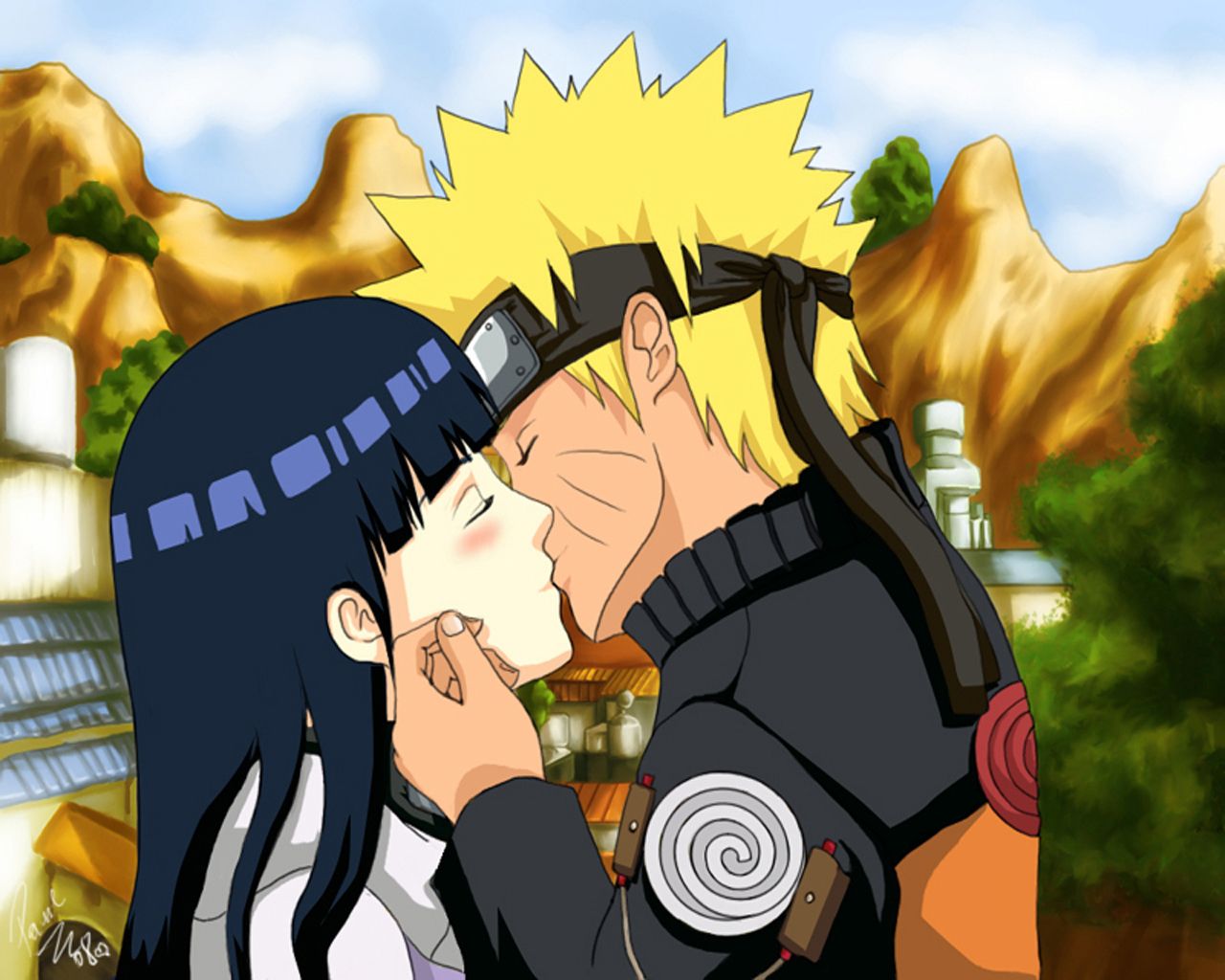 Naruto and Hinata Background for FB Cover - Cartoons Backgrounds