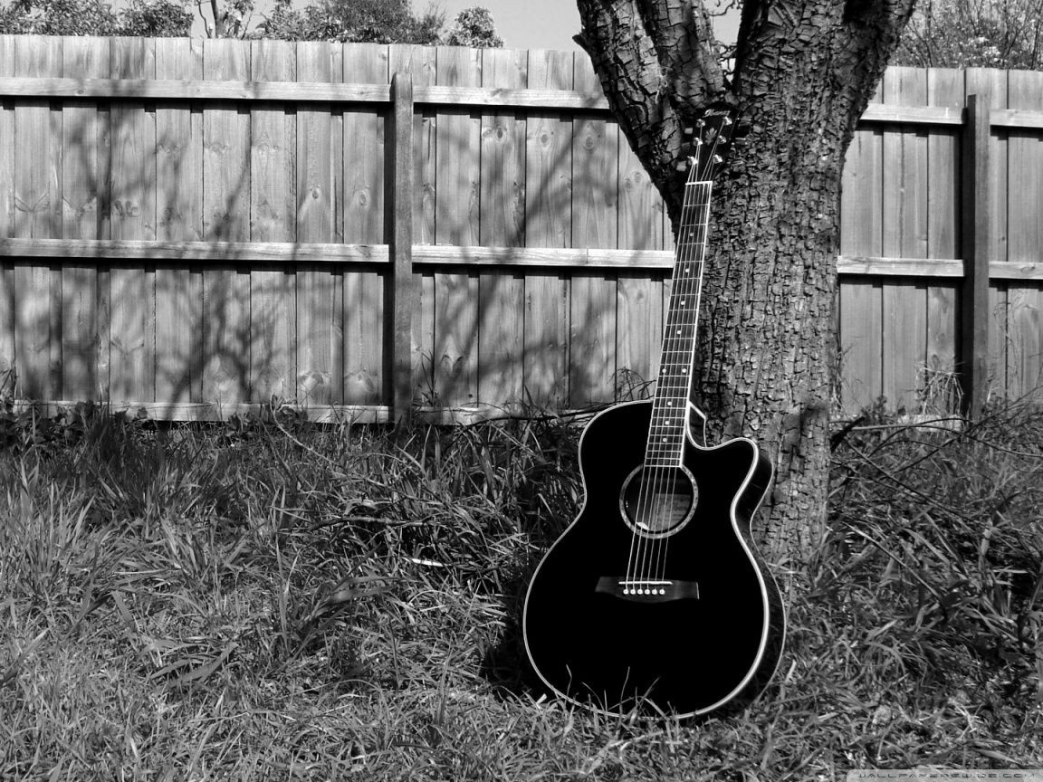 Black And White Guitar Wallpapers