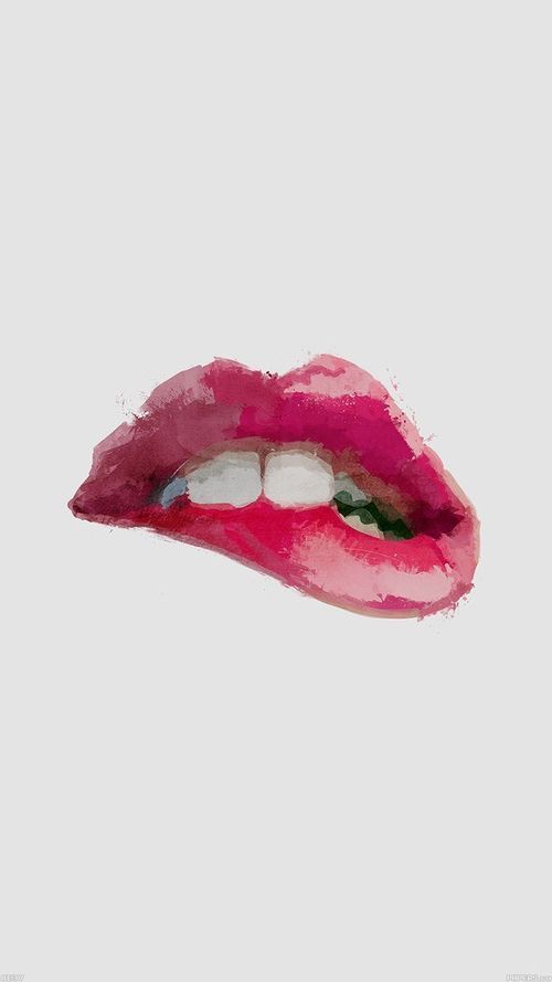 Lip bite wallpaper | We Heart It | wallpaper, bite, and girl