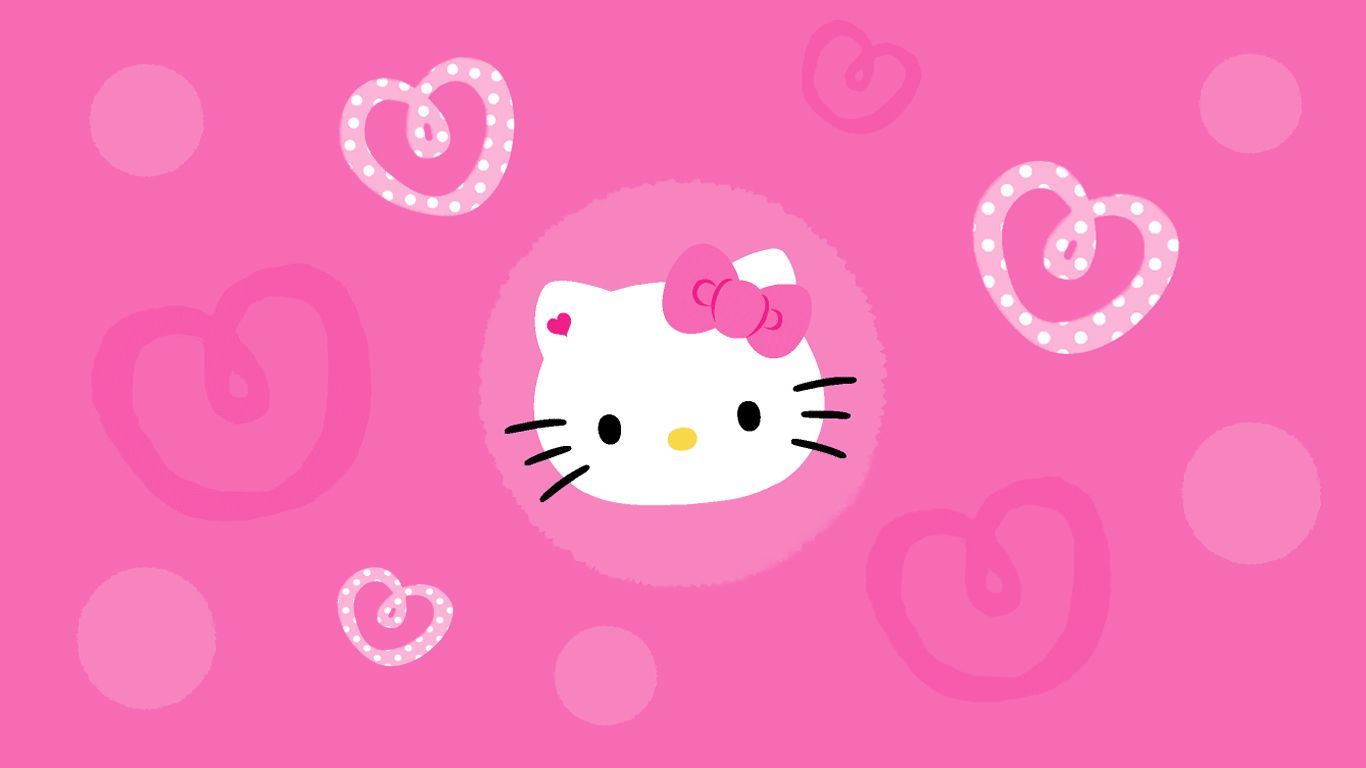 Download Hello Kitty Pink Wallpaper 1366x768 | Full HD Wallpapers