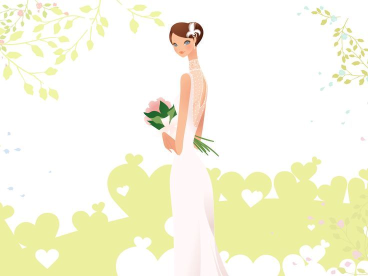 Wedding bride cartoon wallpaper 005 1600×1200 cartoon free ...