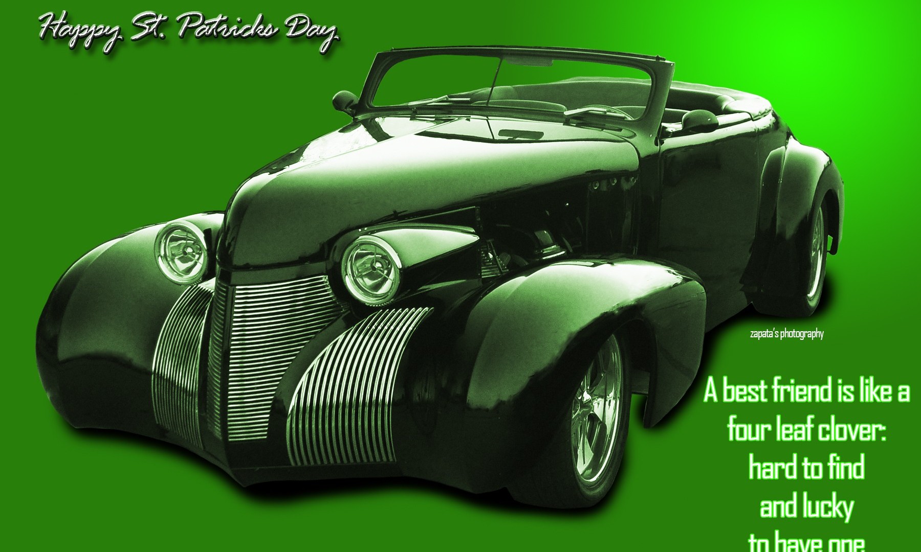 Dodge Shamrock Green ROCKS SHAM CAR St Patricks Day Background