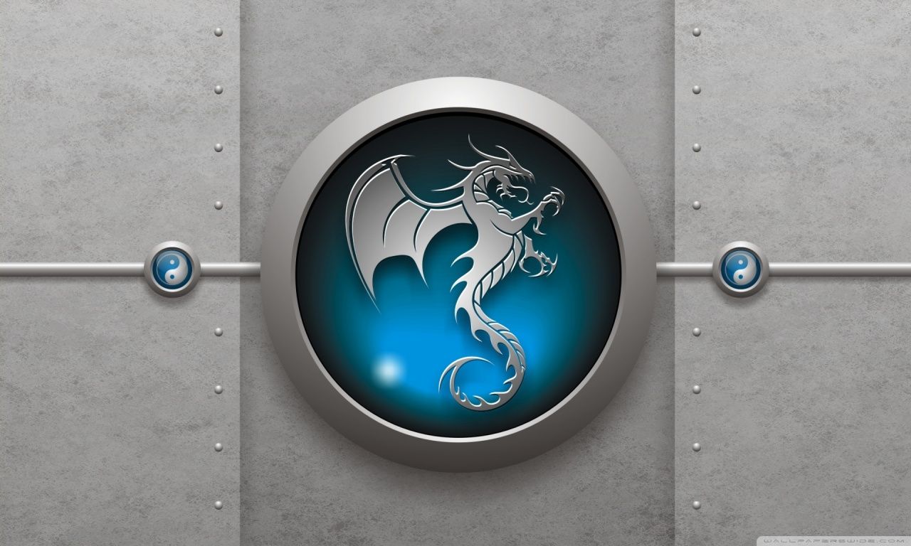 Tribal Dragon Blue HD desktop wallpaper Widescreen High resolution