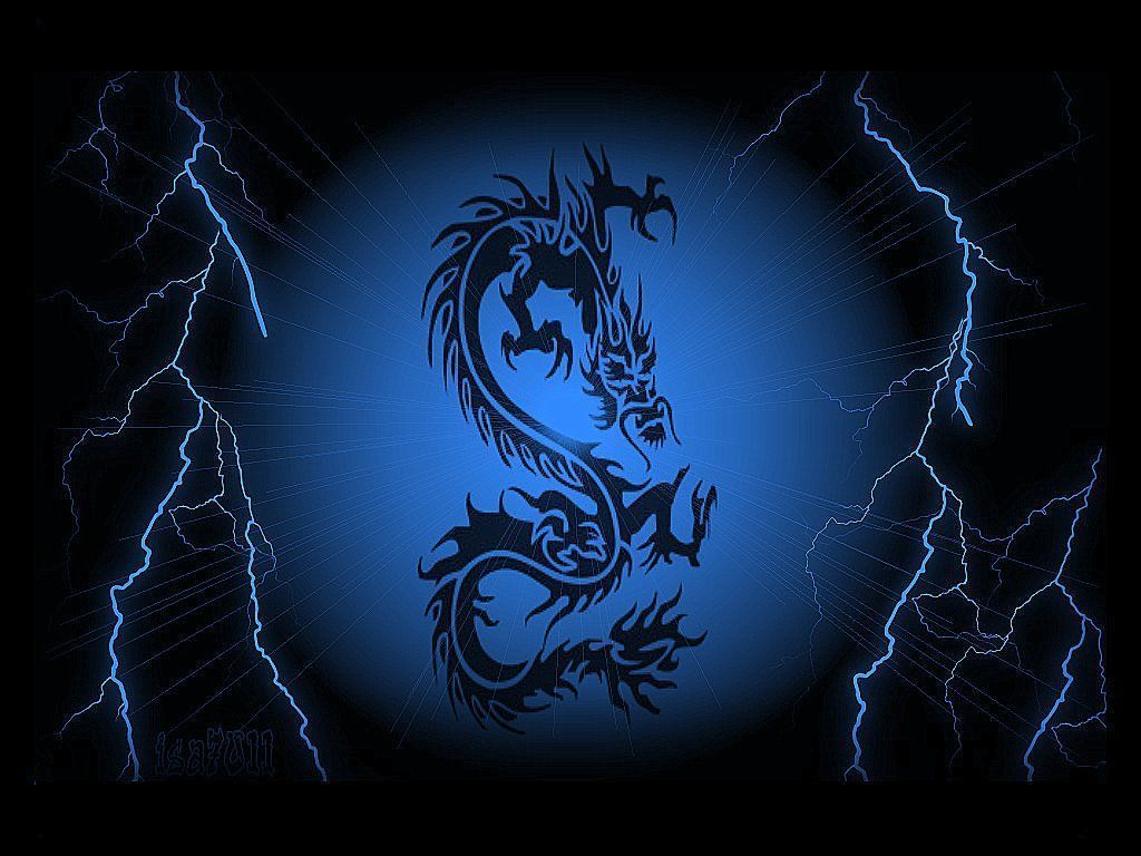 Long Dark Blue Dragon HD Wallpaper HD Wallpaper