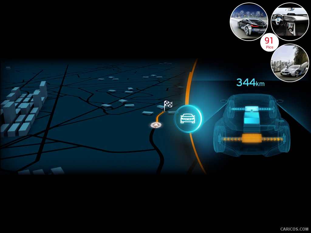 BMW i8 Concept - Central Information Display Wallpaper iPad