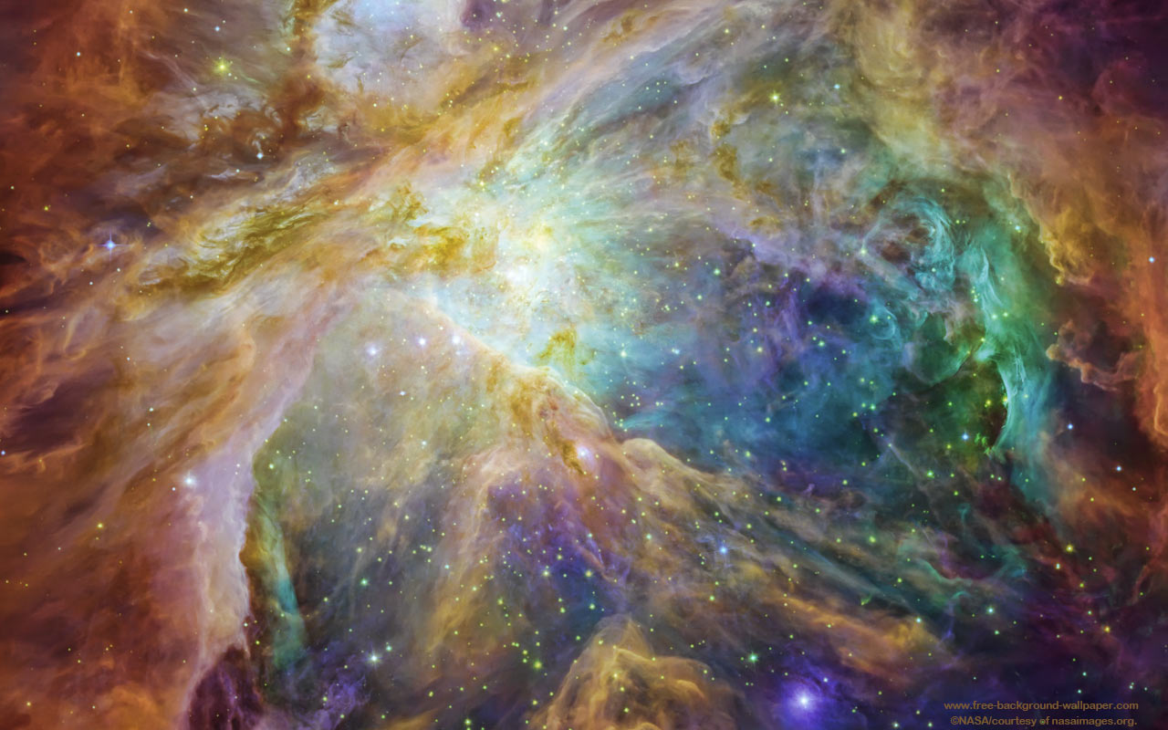 Orion Nebula Stars Background Wallpaper - 1280x800 pixels