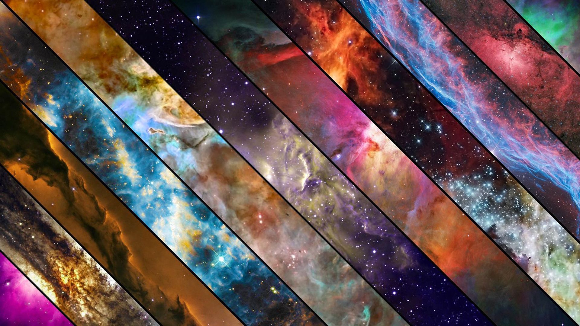 Abstract Space Nebula Collage HD Wallpaper | 1920x1080 | ID:53516