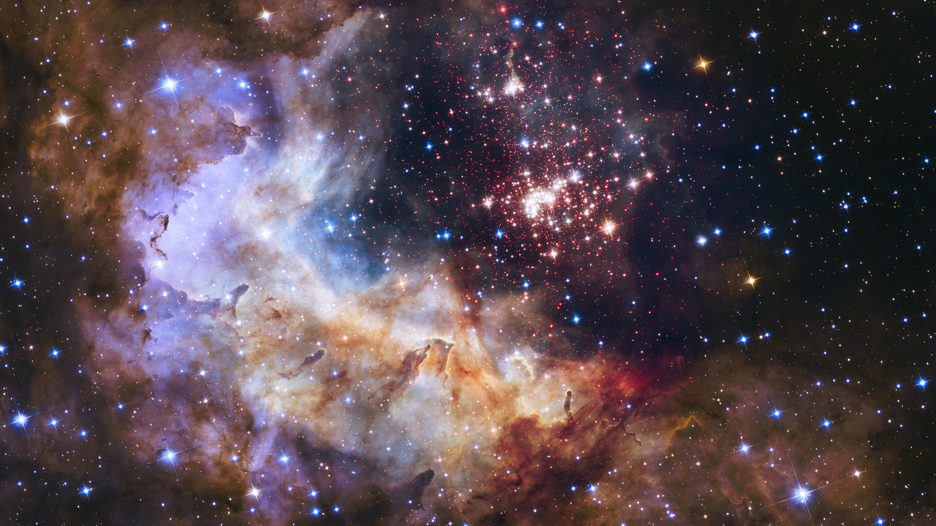 Hubble Deep Space Nebula 4K Ultra HD Desktop Wallpaper