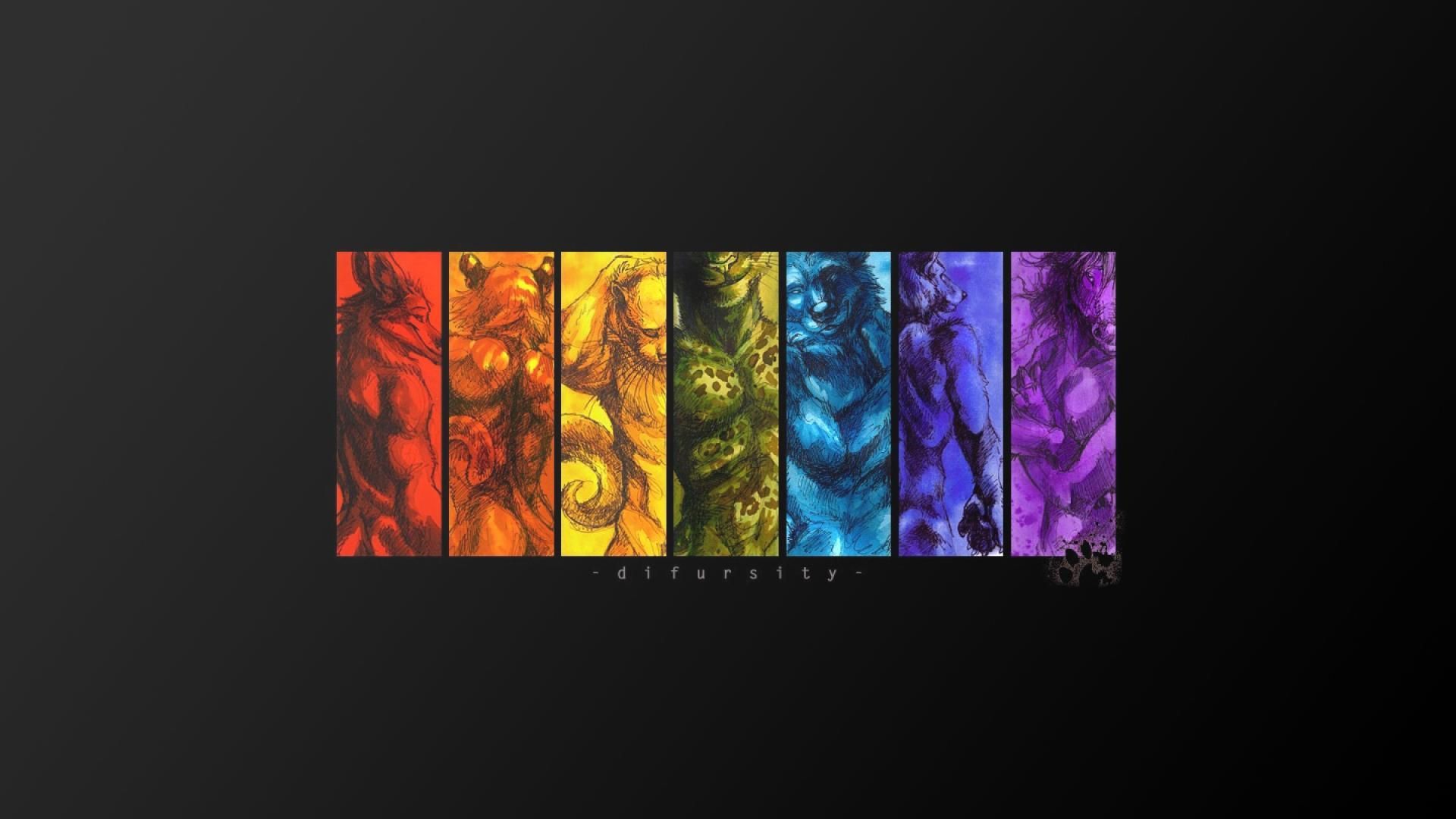 Furry rainbows wallpaper - - High Quality and Resolution