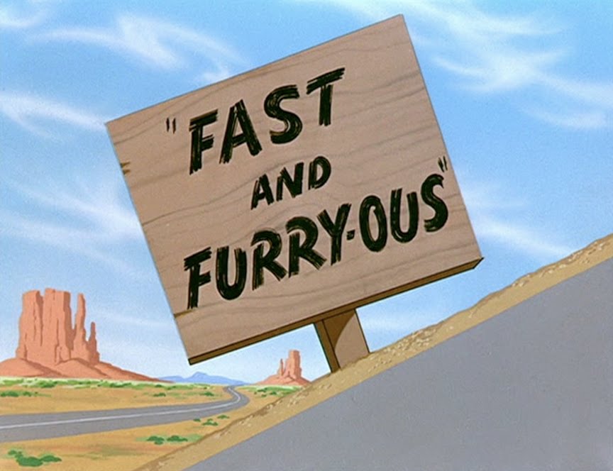 Animation Backgrounds: FAST AND FURRY-OUS! (Warner Brothers, 1949)