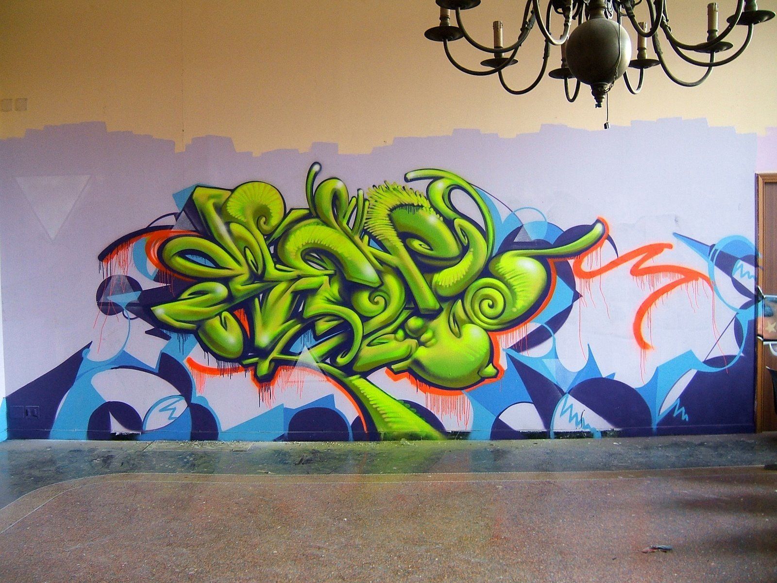 Abstract multicolor graffiti street art wallpaper 1600x1200