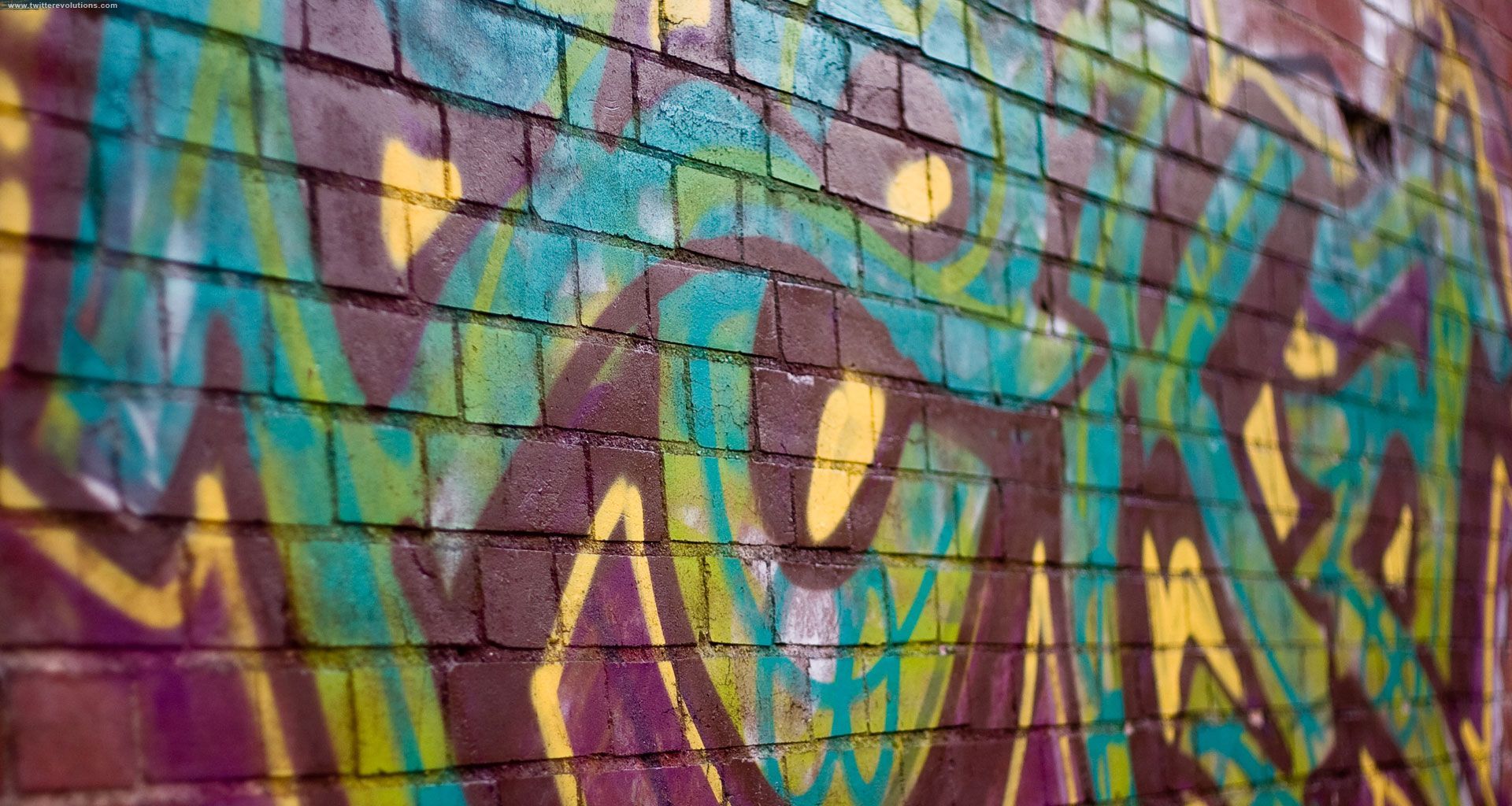 Graffiti wall Twitter background - Twitterevolutions