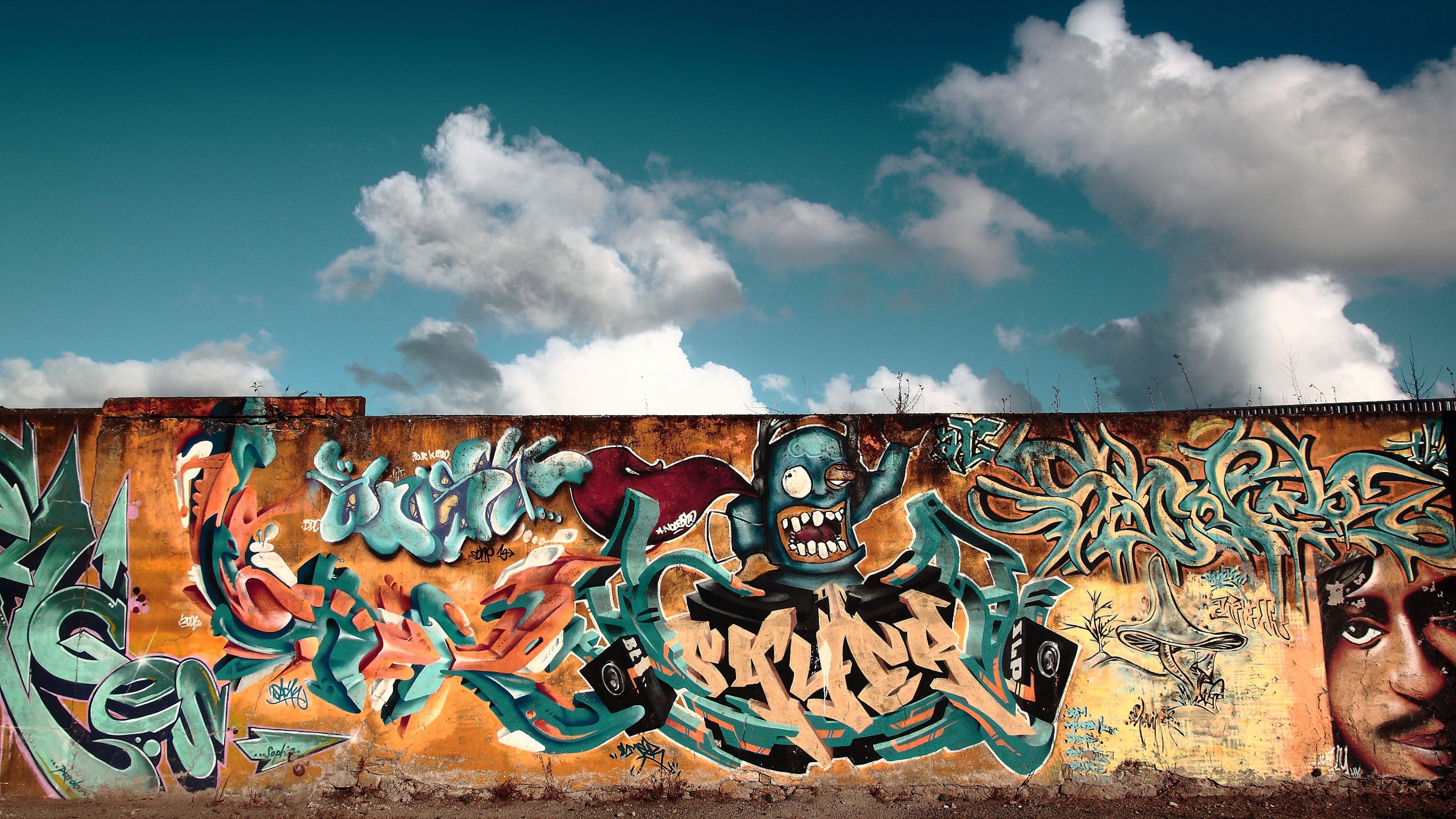Graffiti Background Wall Street Art | Wallpapers, Backgrounds ...