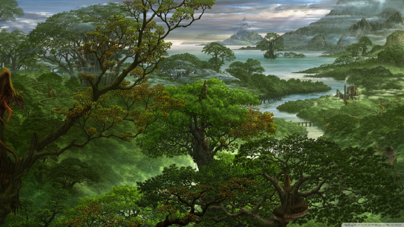 Fantasy Jungle HD desktop wallpaper Widescreen High Definition