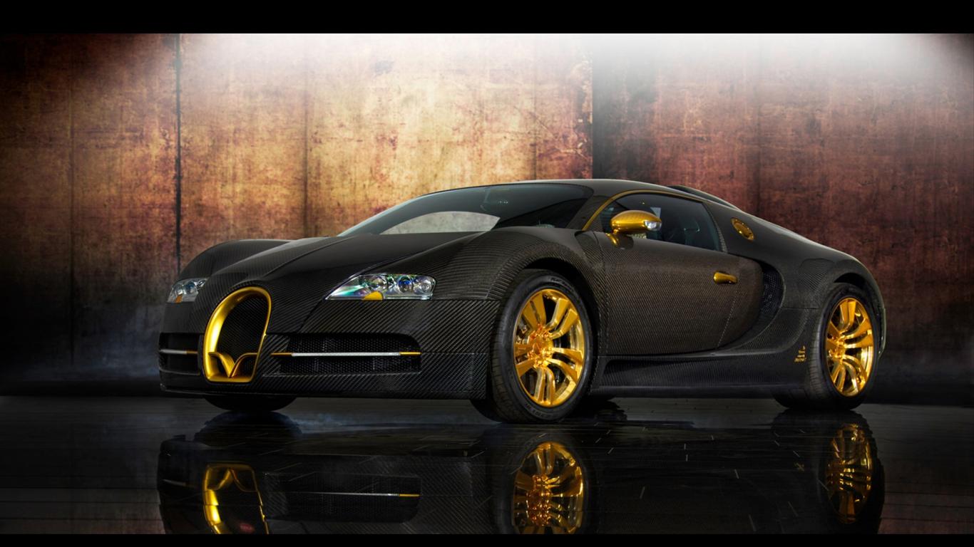 The dark horror Bugatti Veyron wallpaper 1366x768 widescreen hd