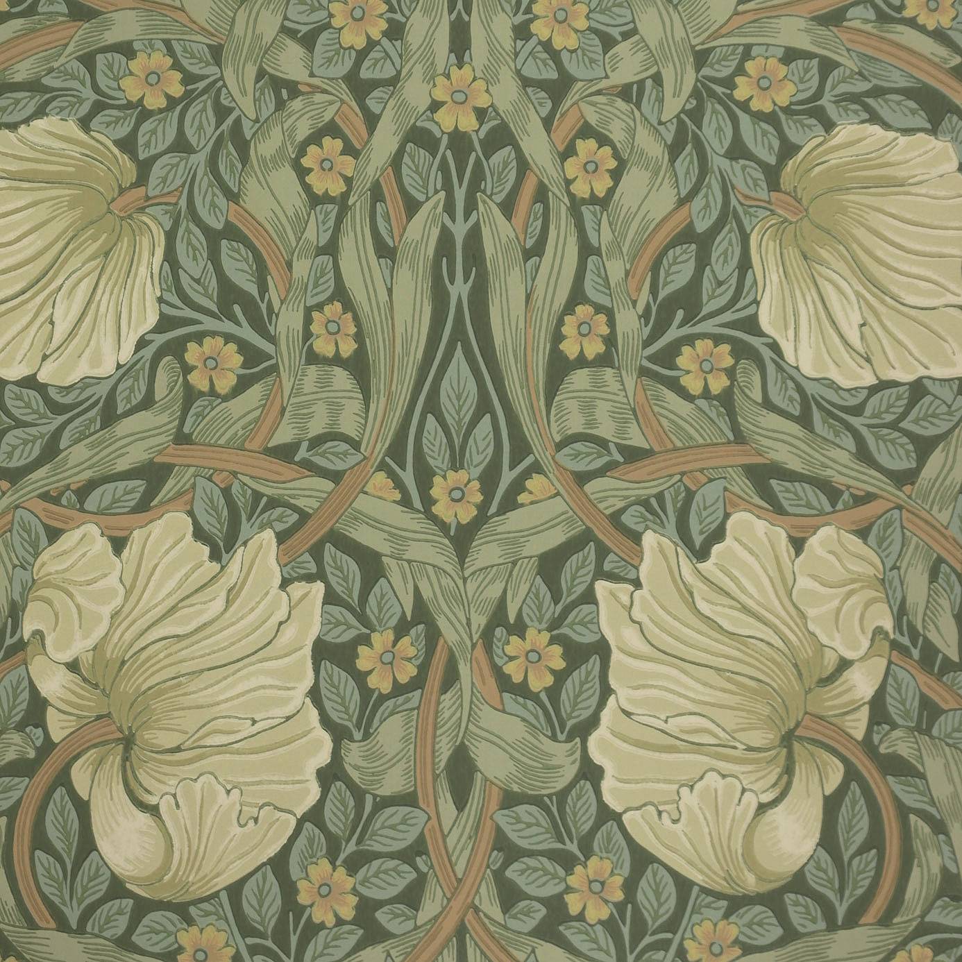 Pimpernel Wallpaper Privet / Slate 210389 - William Morris & Co