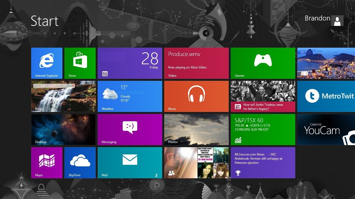 How To Change Windows 8 desktop Background, Modern UI Start