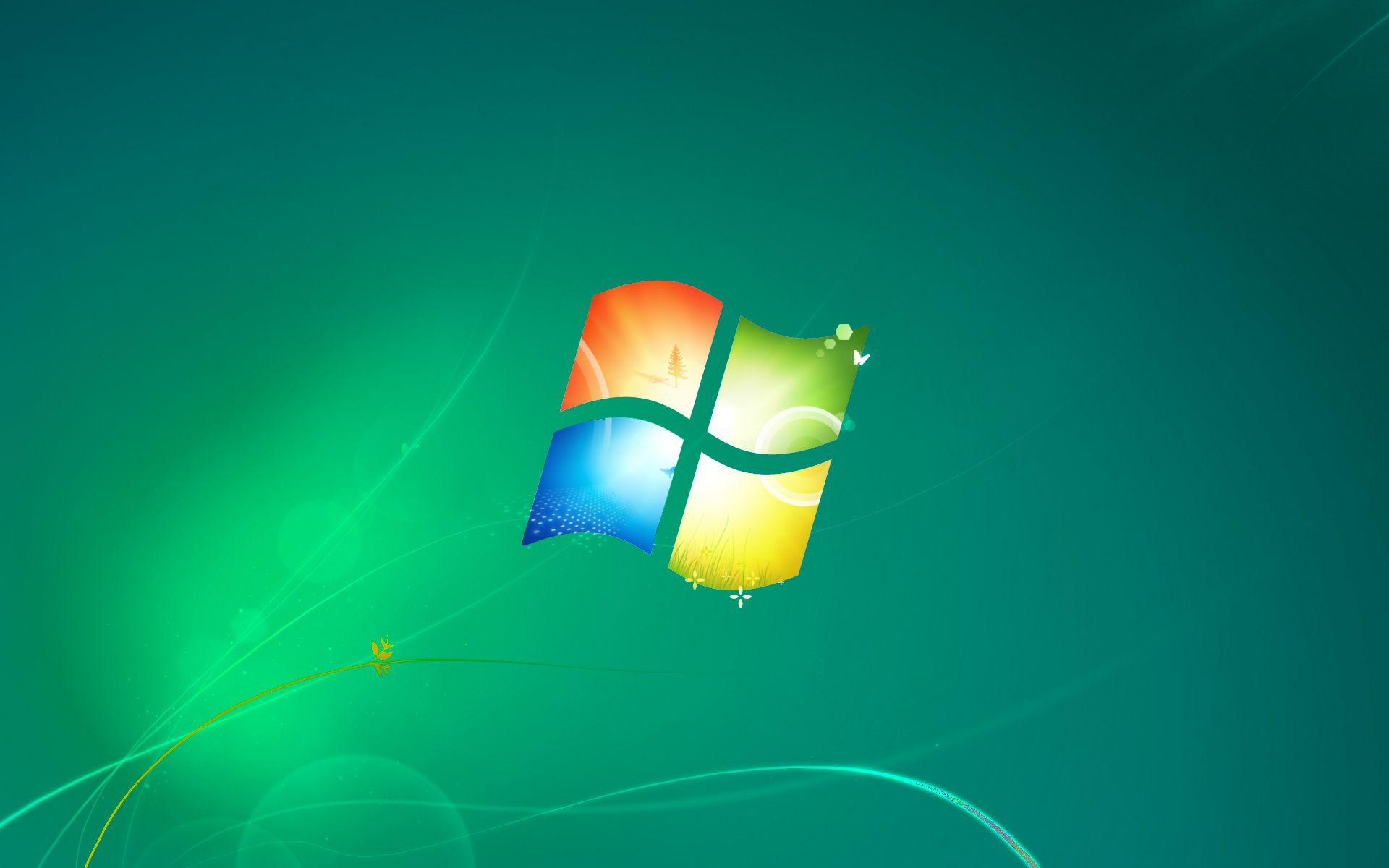 Windows 7 Default Wallpaper Green Version by dominichulme