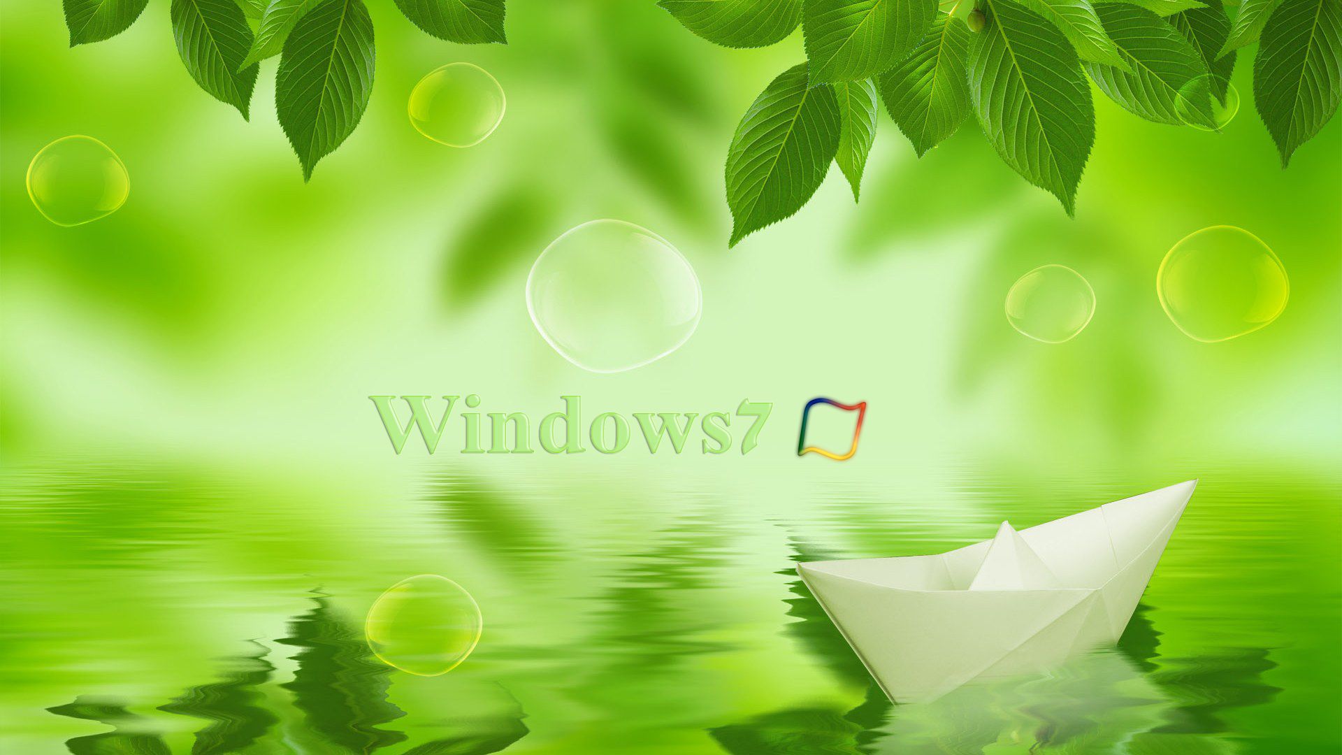 Windows7 green Wallpaper by kubines on DeviantArt