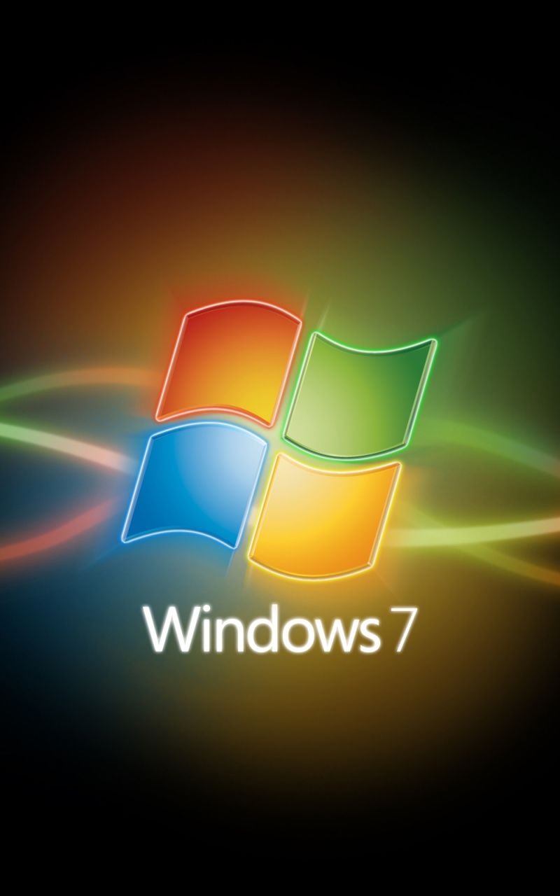 Download Wallpaper 800x1280 Windows 7 Line Logo Red Yellow