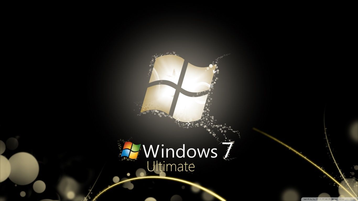Windows 7 Ultimate Bright Black HD desktop wallpaper Widescreen