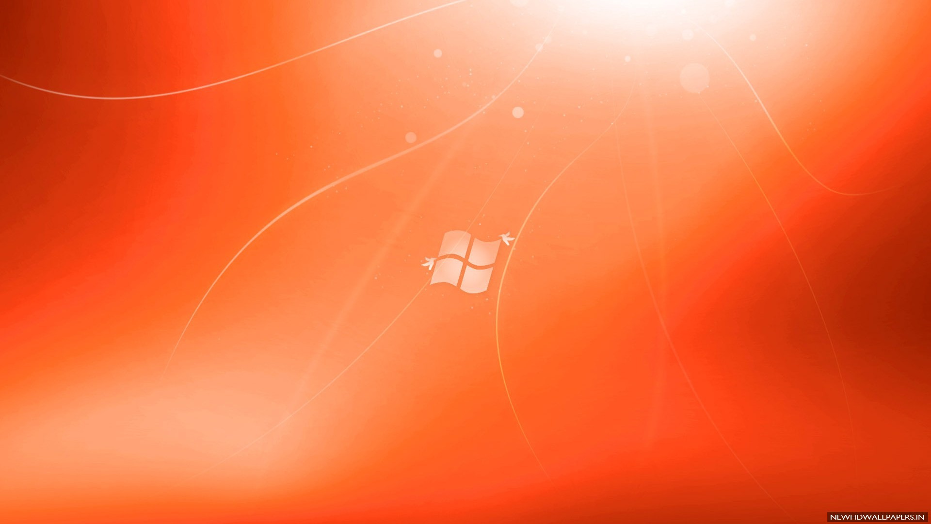 Orange Windows 7 Ultimate Background - New HD Backgrounds
