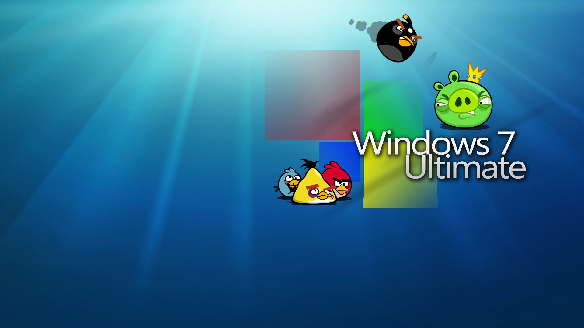 Windows 7 angry birds edition wallpaper | Wallpaper Wide HD