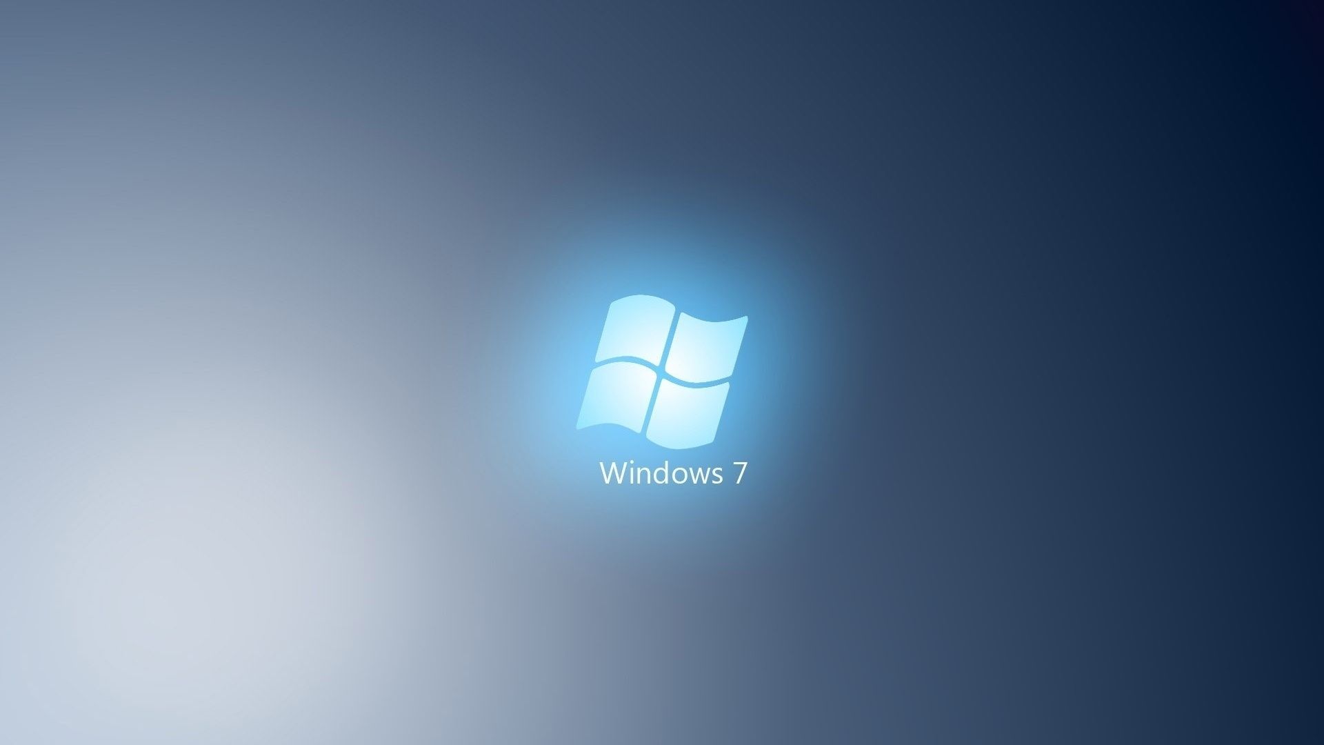 Download Wallpaper 1920x1080 Windows 7, Cyan, Light, White Full HD