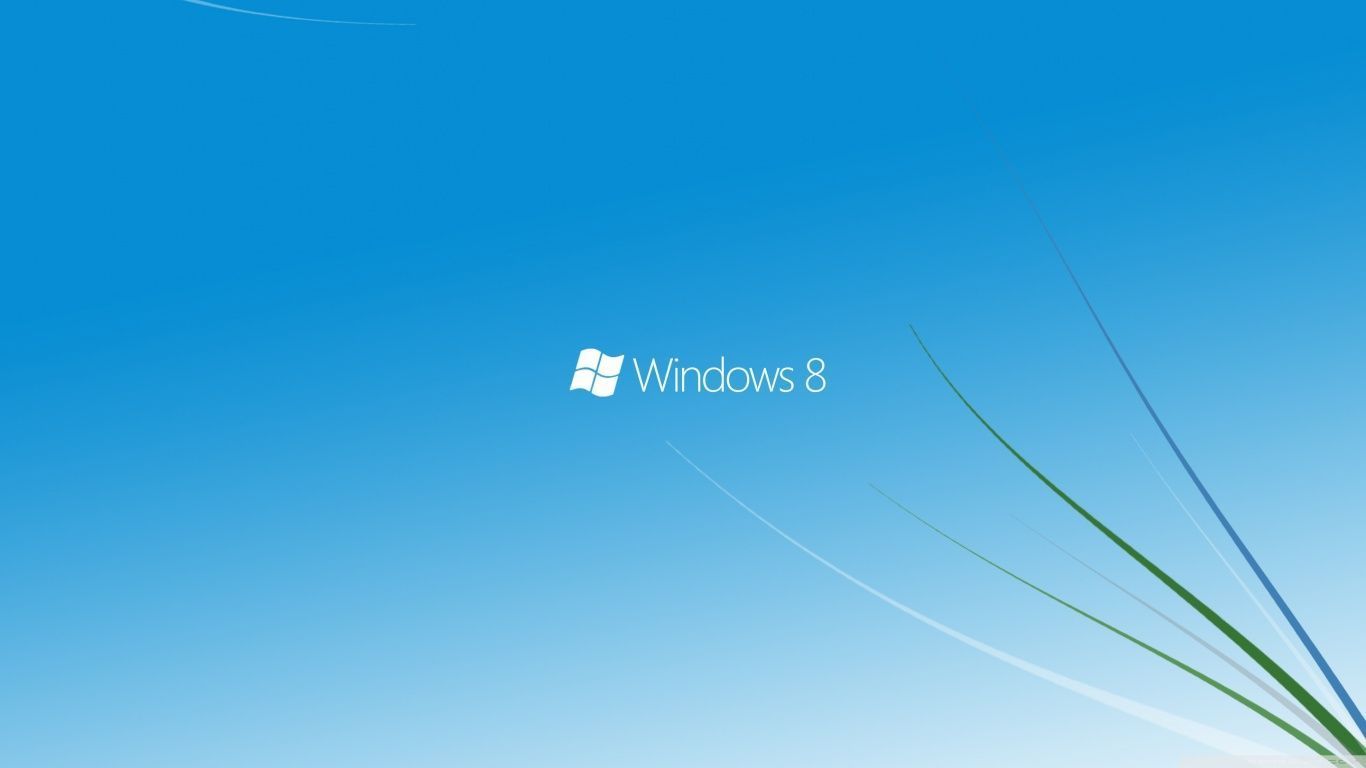 1366x768 Windows 8 light blue Wallpaper