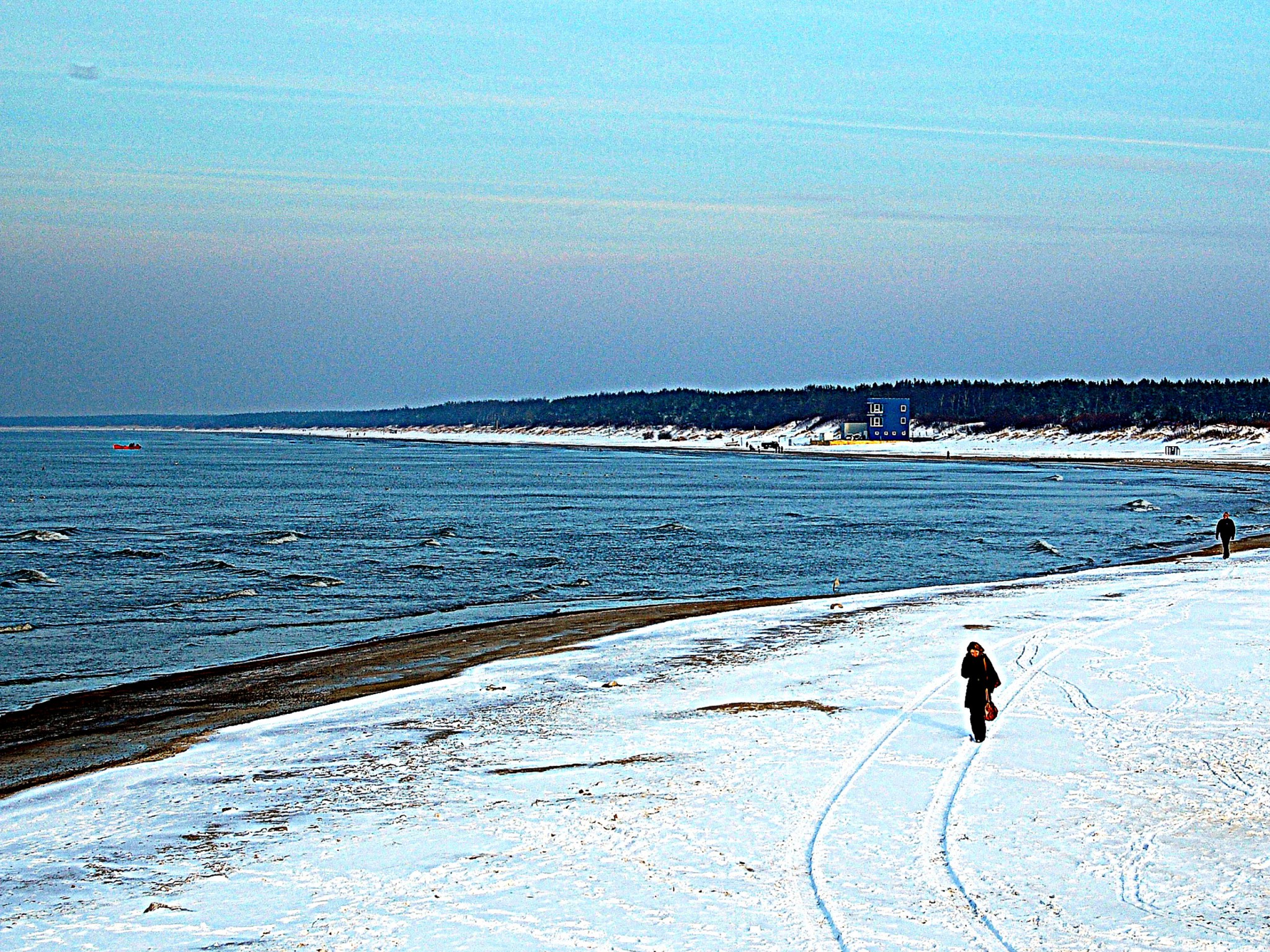 Winter beach Palanga , Klaipeda Region , Lithuania Free Travel