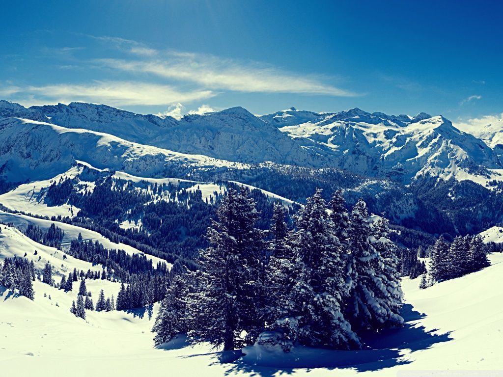 Winter Mountain Landscape HD desktop wallpaper High Definition