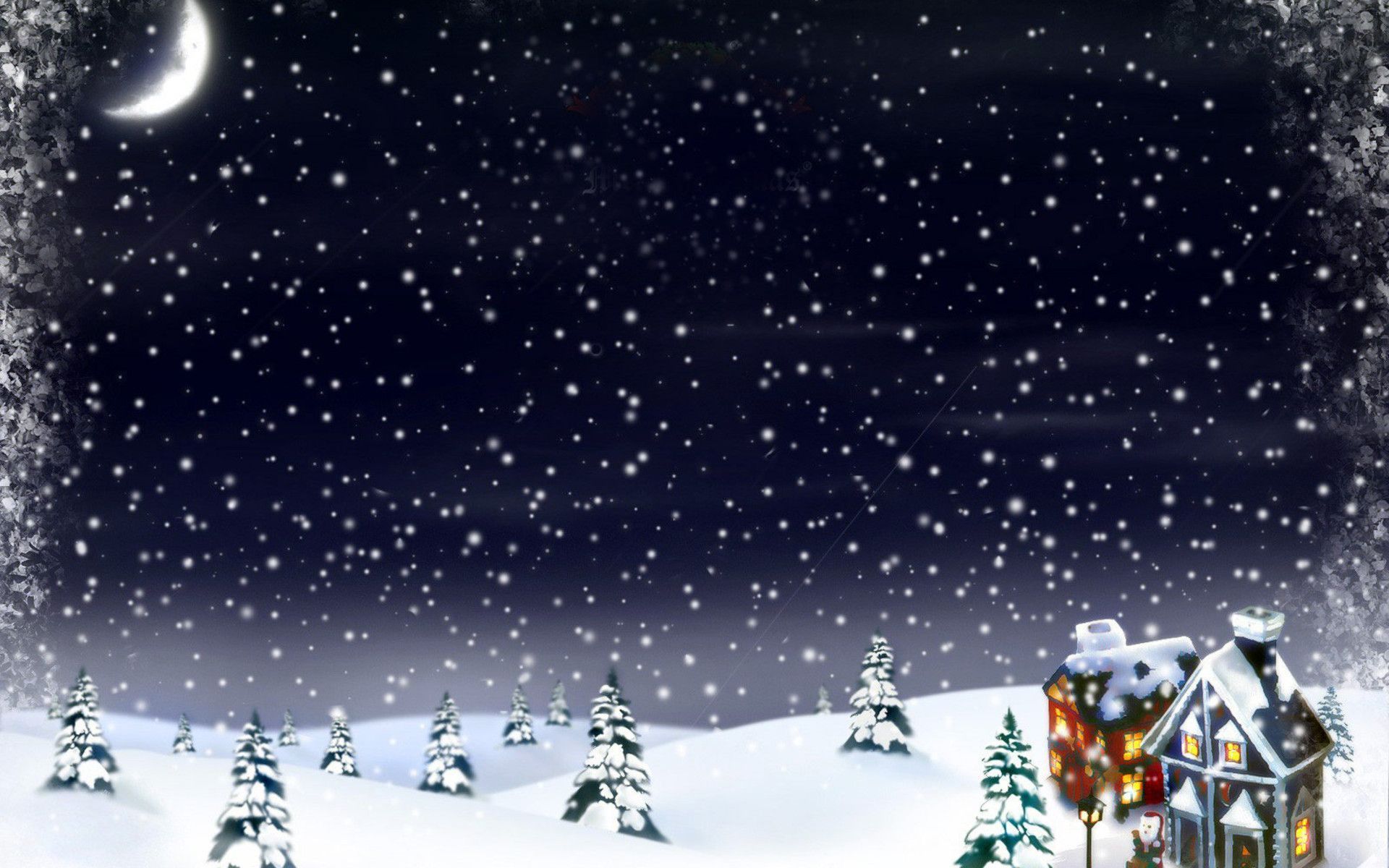 Winter, night, background, other
