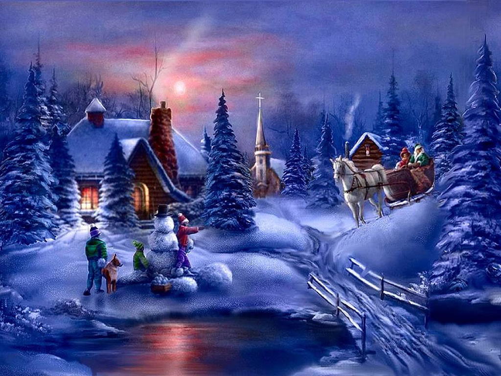 Christmas Winter Backgrounds - Wallpaper Zone
