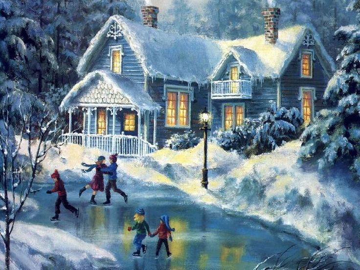 Paintings of christmas Christmas Art 14 - Christmas Winter