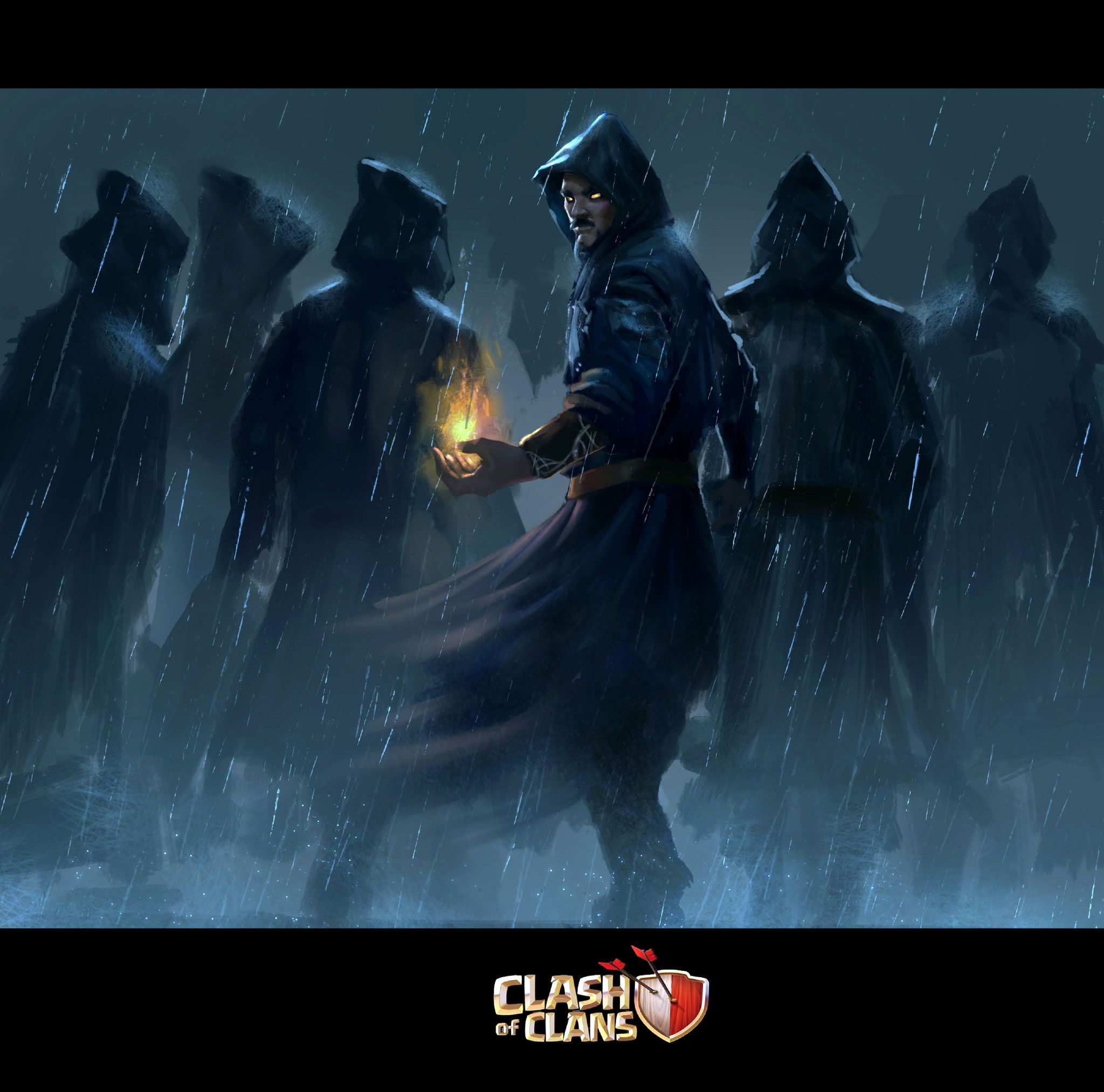 Wizards In Rainy Night Wallpaper clash of clans raiders