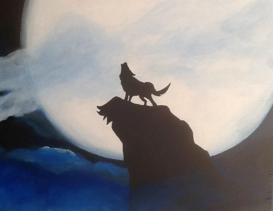 Wolf Howling At Moon by jarrodjohnson on DeviantArt