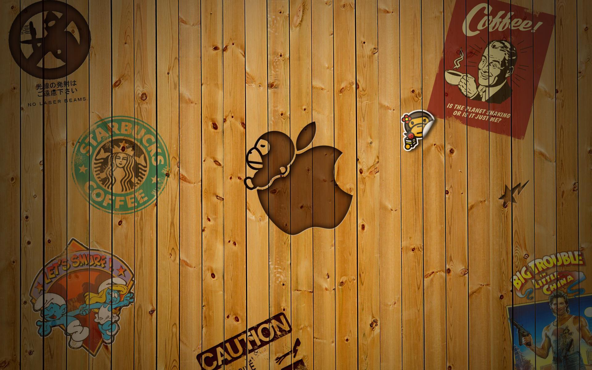 Apple Wood Abstract Wallpaper Desktop